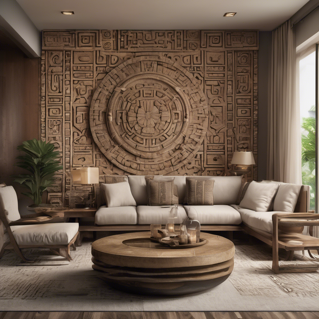 Combinar estilo moderno con detalles mayas en acabados