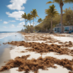 Cómo el sargazo influye en ubicaciones costeras